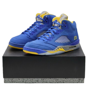 Jordan 5 Retro GS Laney Size 7Y C13287-400 Blue Yellow Sneakers Footweae Shoes